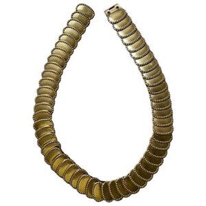 Vintage Women's Belt Gold Tone Elastic Adjustable‎